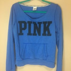 Large off the Shoulder Pink VS sweatshirt